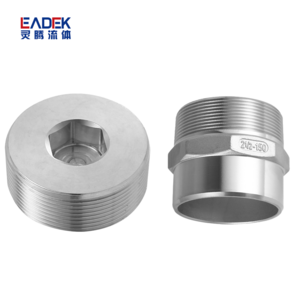 Hot sale 304 316 stainless steel male female threaded welding hex nipple forging plug