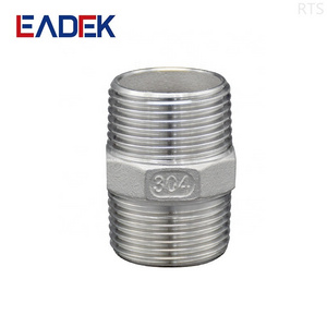 Factory Price 304 316 BSP NPT G BSPT Male Thread Casting Stainless Steel Hex Nipple