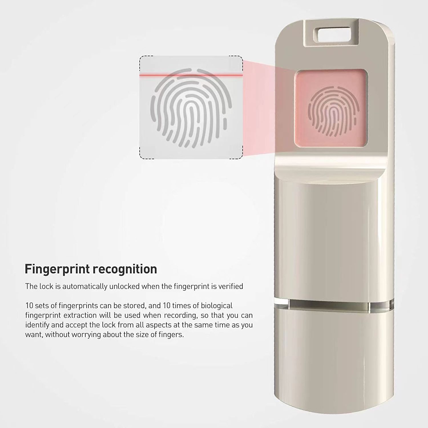 Fingerprint USB Flash Drive 64GB USB3.0  Pendrive Support Business USB Stick