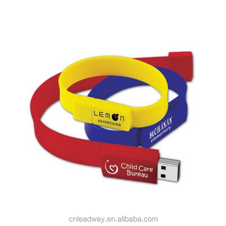 Colorful Silicone WristBand USB Flash Drive 4gb 8gb 16gb 32gb Bracelet usb memoria with Custom Logo