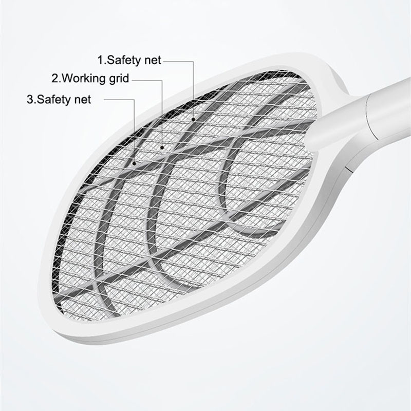 3000V Electric Mosquito KillerWith UV Lamp USB 1200mAh Rechargeable Bug Zapper Summer Fly Swatter Trap Home Bug Insect Racket/