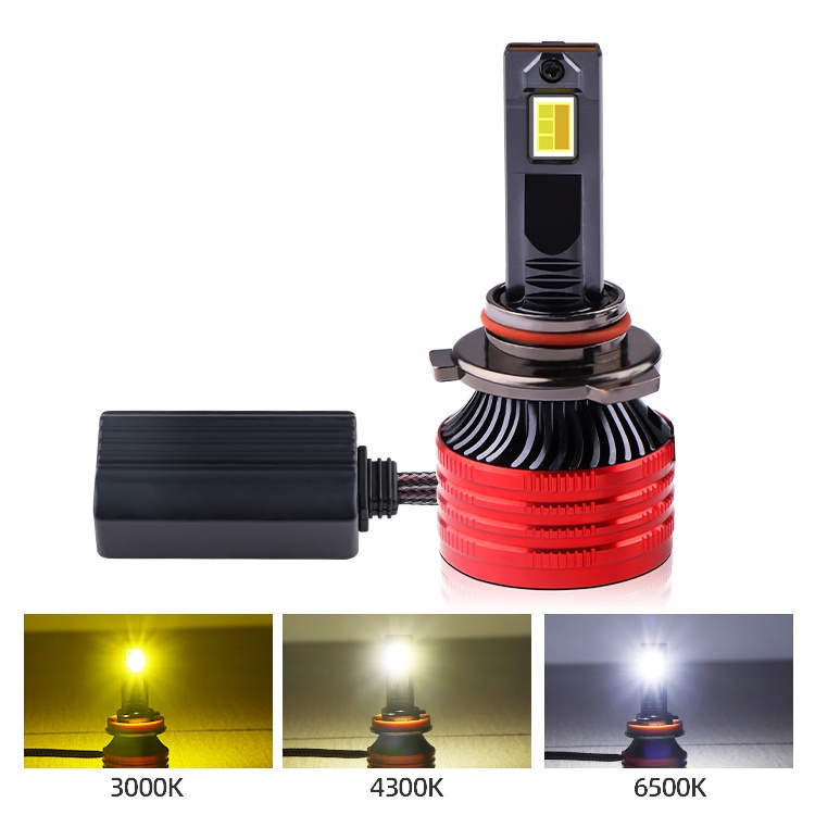 New Arrival H4 Headlight H7 Led Bulbs Tri Color 3000K 4300K 6000K Canbus Car Led Headlight Bulbs