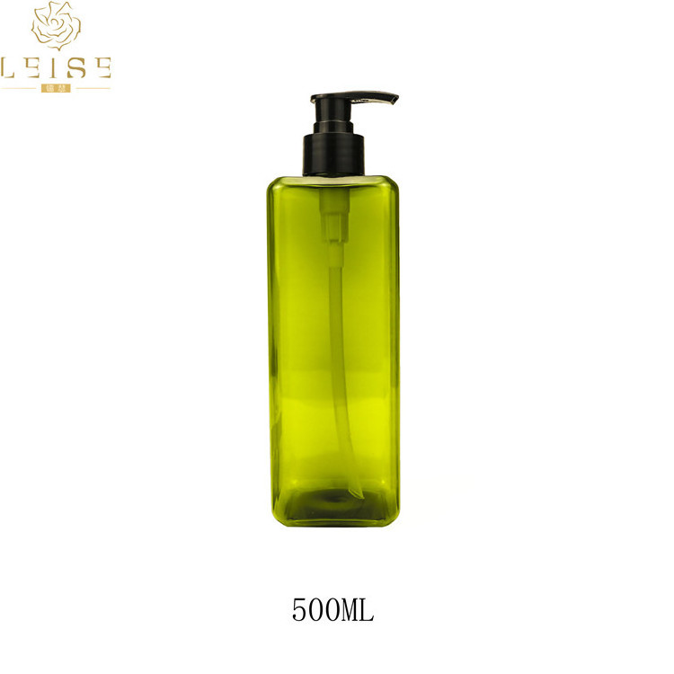 Eco friendly rectangle hair conditioner square plastic100ml 200ml 250ml 500ml shampoo flip cap squeeze bottle