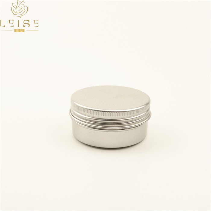 50ml lip balm containers wholesale 50g cosmetic aluminum jar Al tin metal packaging cookie tins 4 oz metal tins