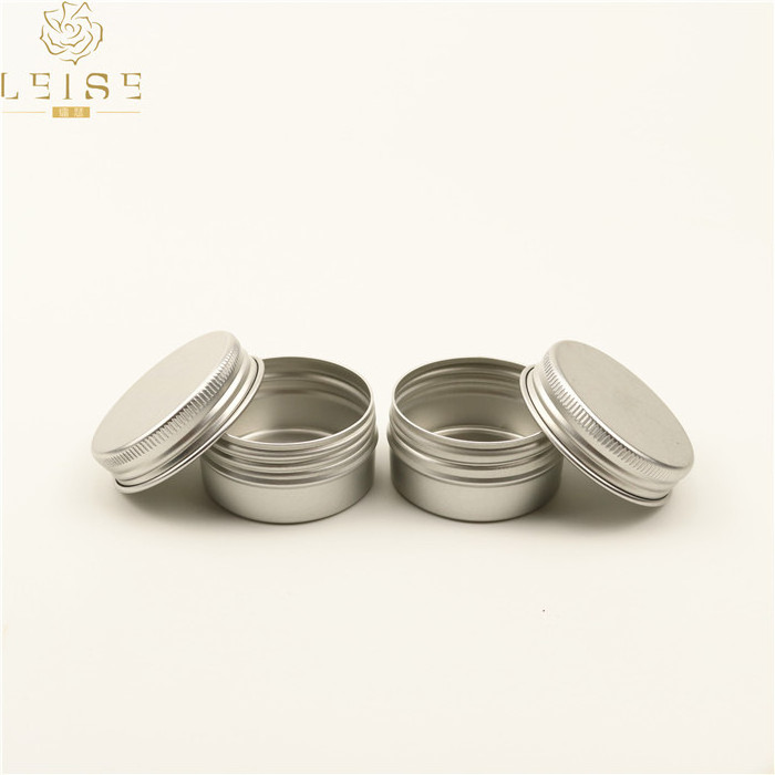 50ml lip balm containers wholesale 50g cosmetic aluminum jar Al tin metal packaging cookie tins 4 oz metal tins