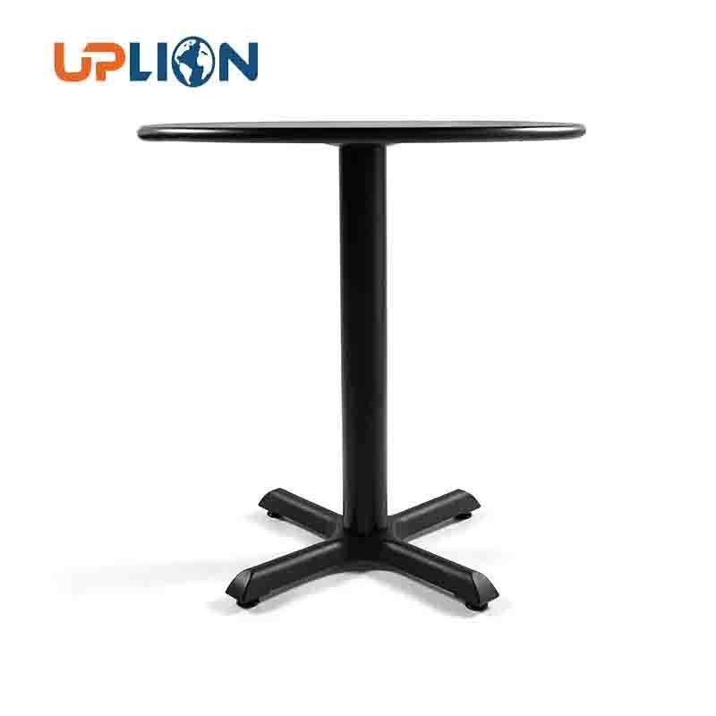 Uplion Modern Bar Pub Cafe Shop Furniture Round Black Steel Outdoor Bistro Coffee Table