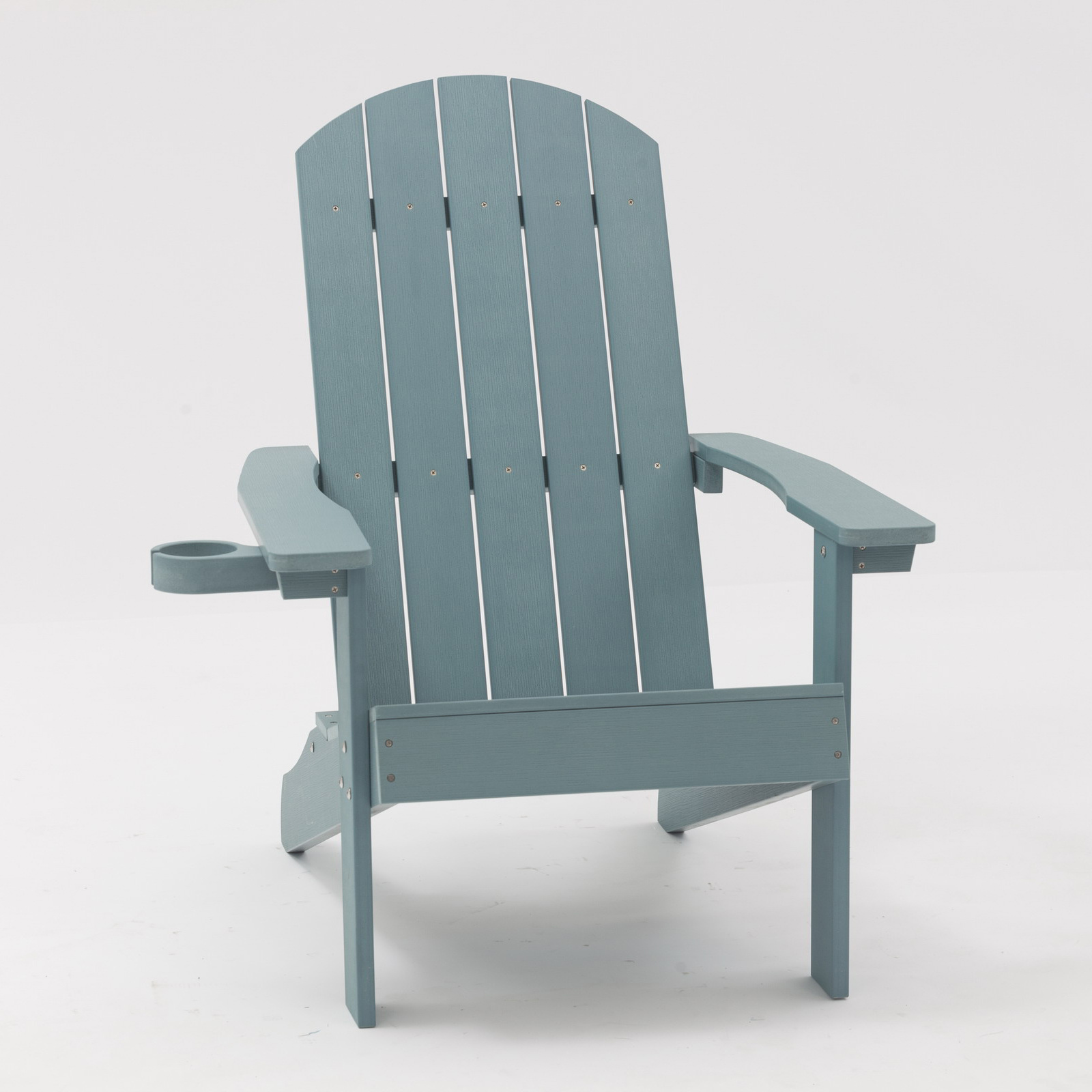 Uplion All Weather Beach Chair Classic Outdoor Plastic Wood Chair with Cup Holder Adirondack Chair