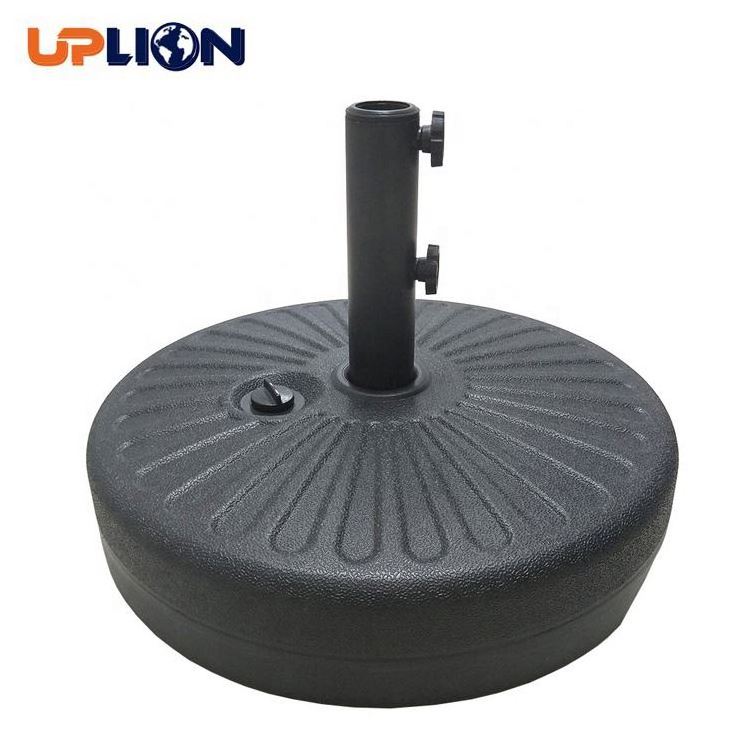 Uplion Most Popular Parasol Umbrella Resin Base Plastic Round Parasol Water Filled Umbrella Base