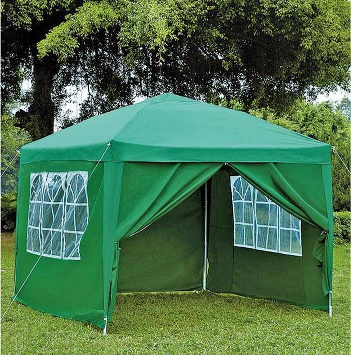 Uplion 10x10 Outdoor Metal Waterproof Canopy Tent Folding Gazebo Tent With Side Walls