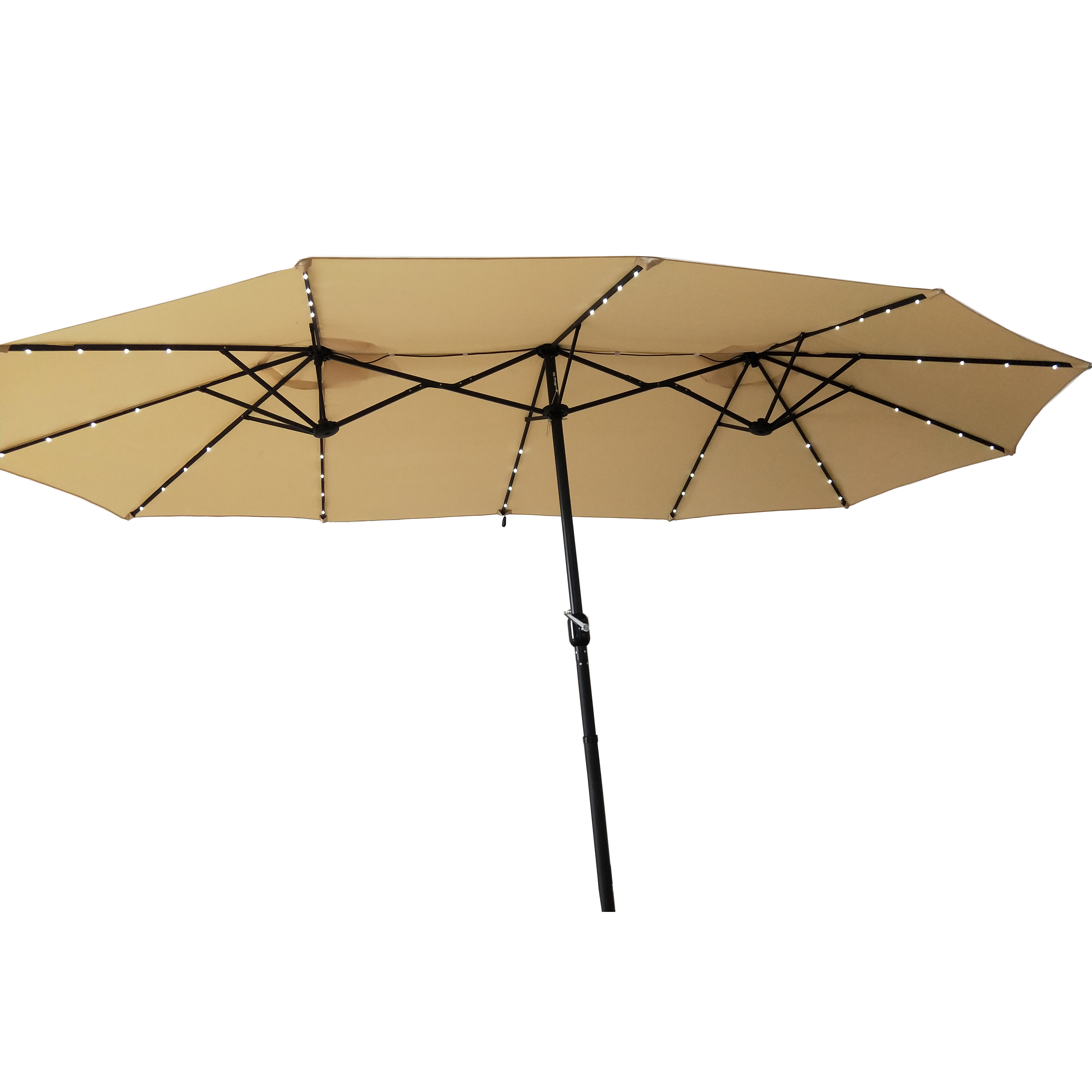 Uplion Outdoor Double Head Large Size LED Parasol Pool Side Garden LED Patio Umbrella