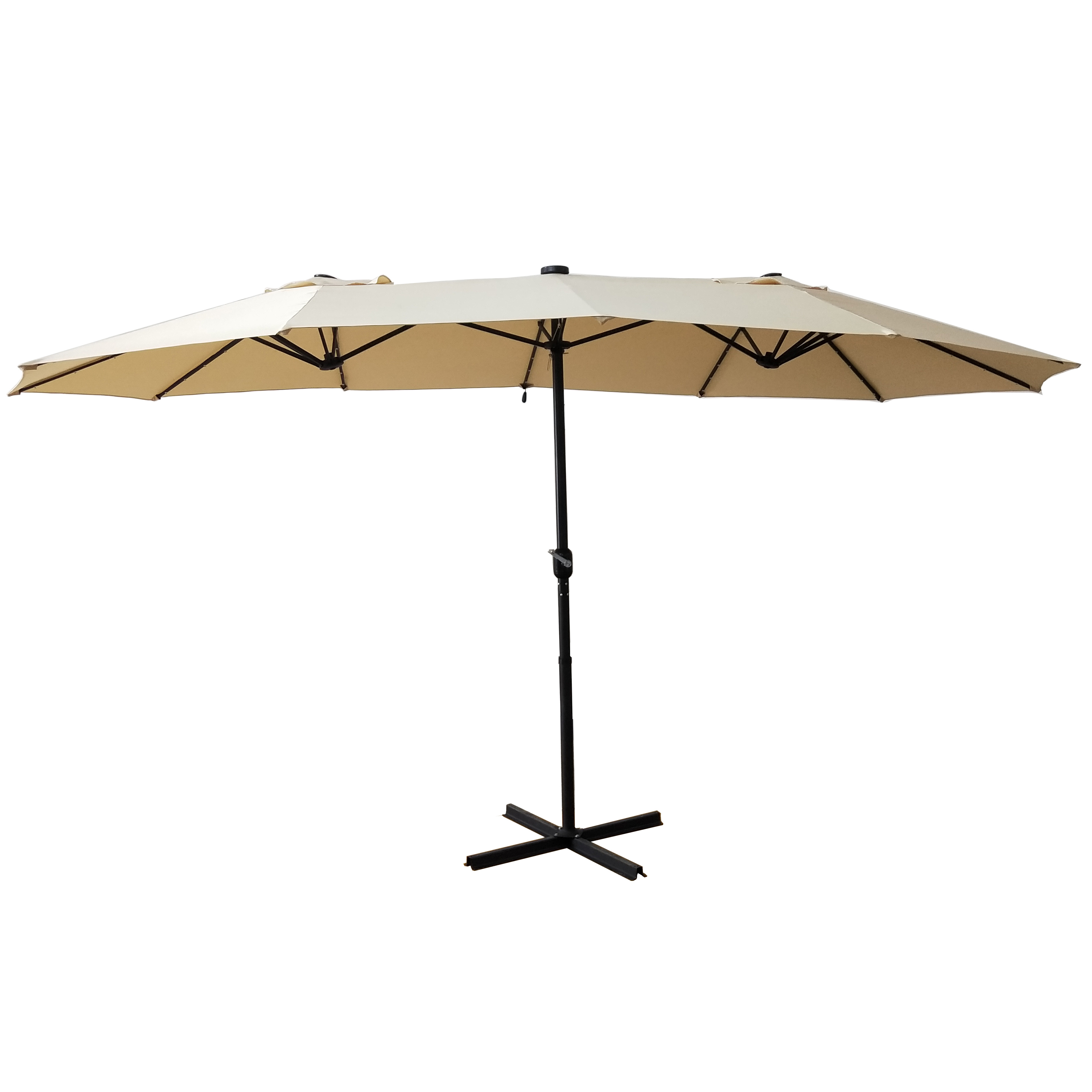 Uplion Outdoor Double Head Large Size LED Parasol Pool Side Garden LED Patio Umbrella