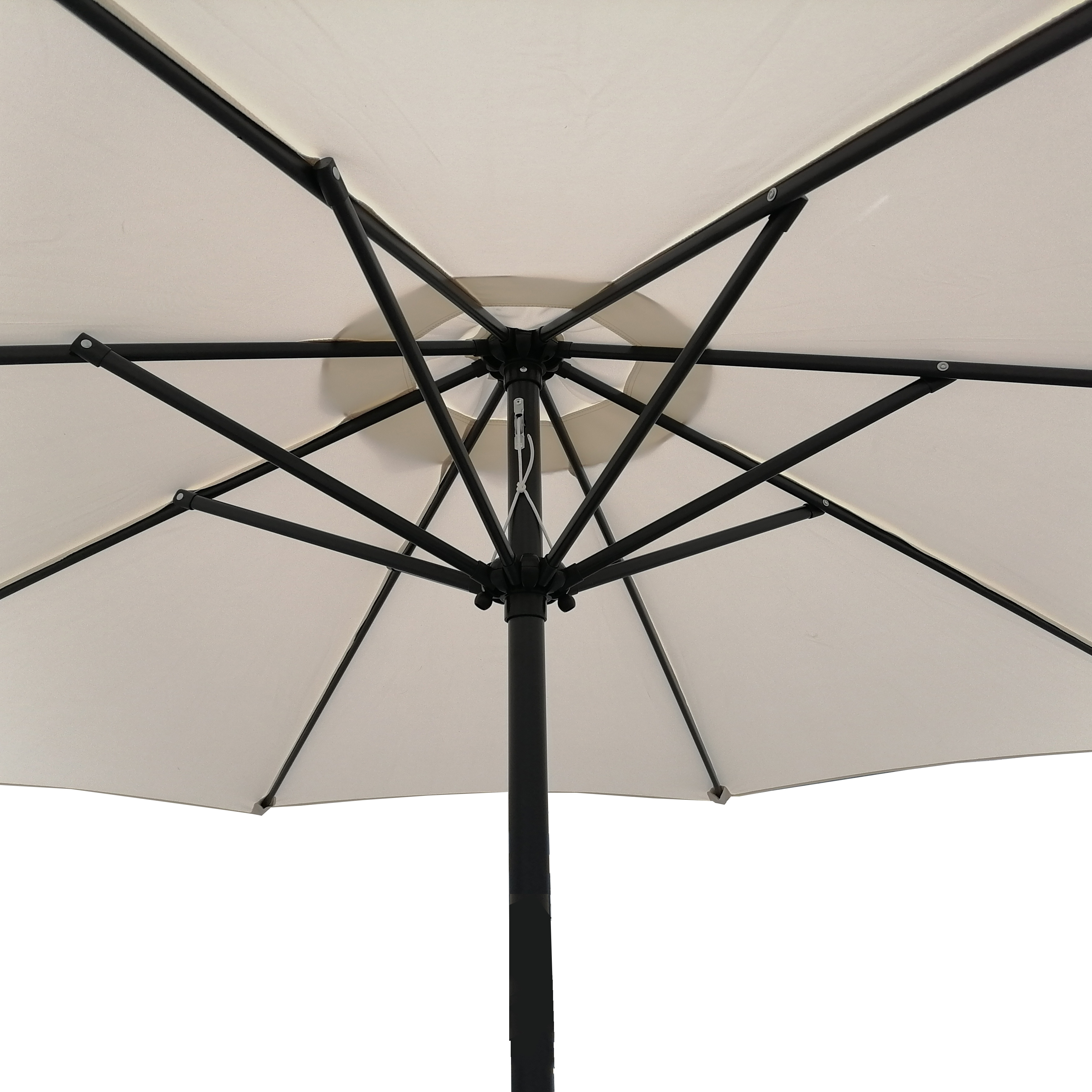 Uplion 10Ft Backyard Sun Umbrella For Garden White Market Umbrella Parasol Patio Umbrella