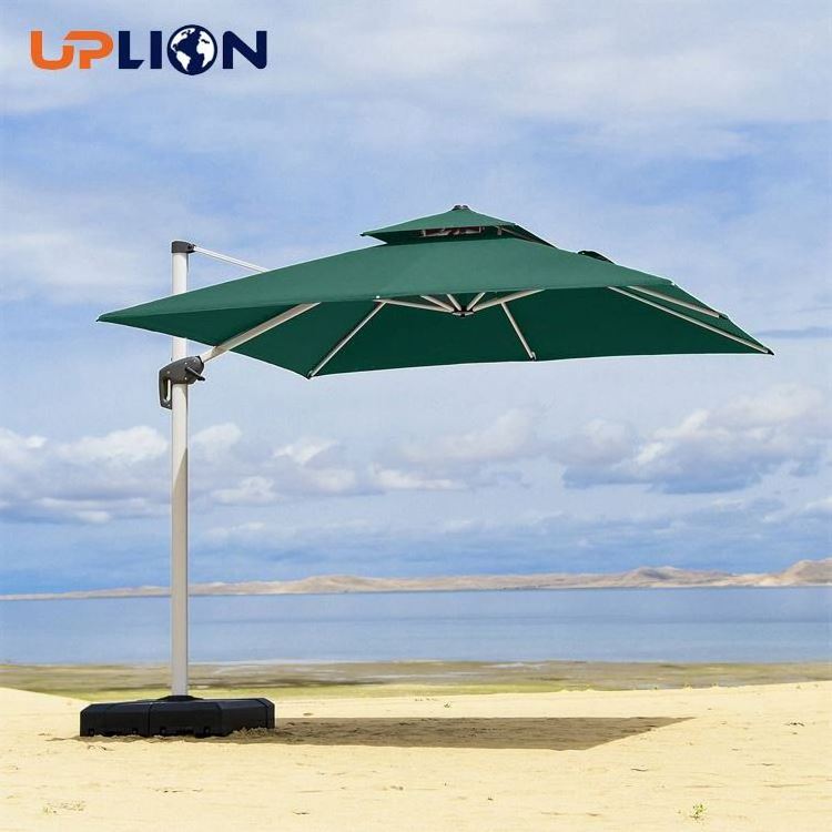 Uplion 10Ft High Quality Durable Outdoor Garden Parasol Market Aluminum Umbrella Heavy Duty Rome Umbrella