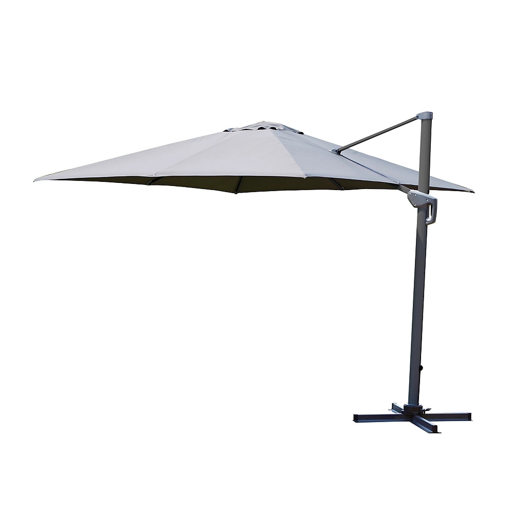 Uplion 3x3M Square Big Outdoor White Garden Parasol Cantilever Sun Patio Umbrella Duty Heavy Roma Umbrella