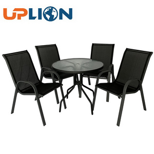 Wholesale 5PCS Modern Outdoor Round Table and Chair Set Garden Patio Furniture