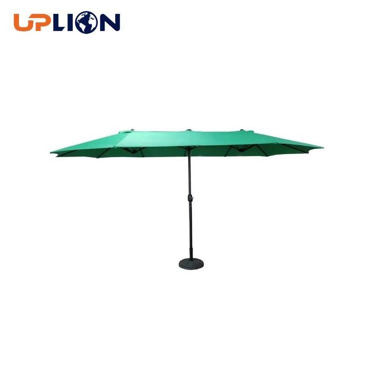 Uplion 15 Ft Metal Market Green Big Umbrella Outdoor Double Sided Garden Umbrella Parasol