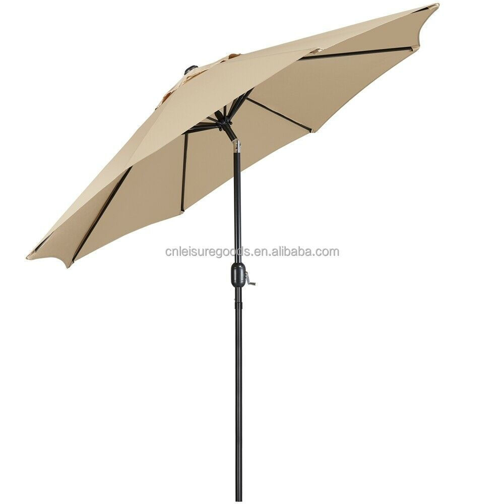 Uplion Wholesale 10ft Beige Outdoor Market Sun Garden Patio Table Umbrella Parasol For Restaurant