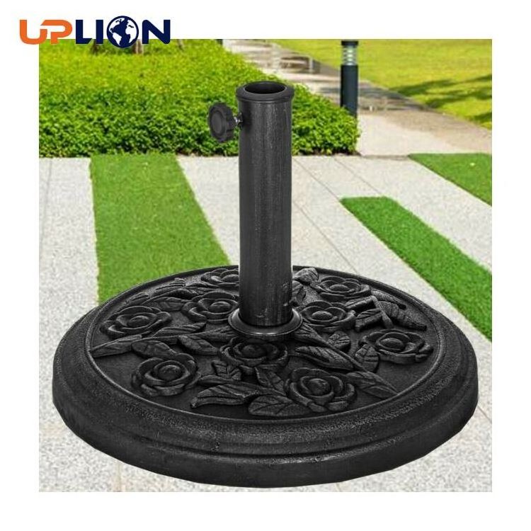 Uplion Cast Iron Round Umbrella Parasol Base Stand Patio Outdoor Garden Heavy Duty 9kg Umbrella Base