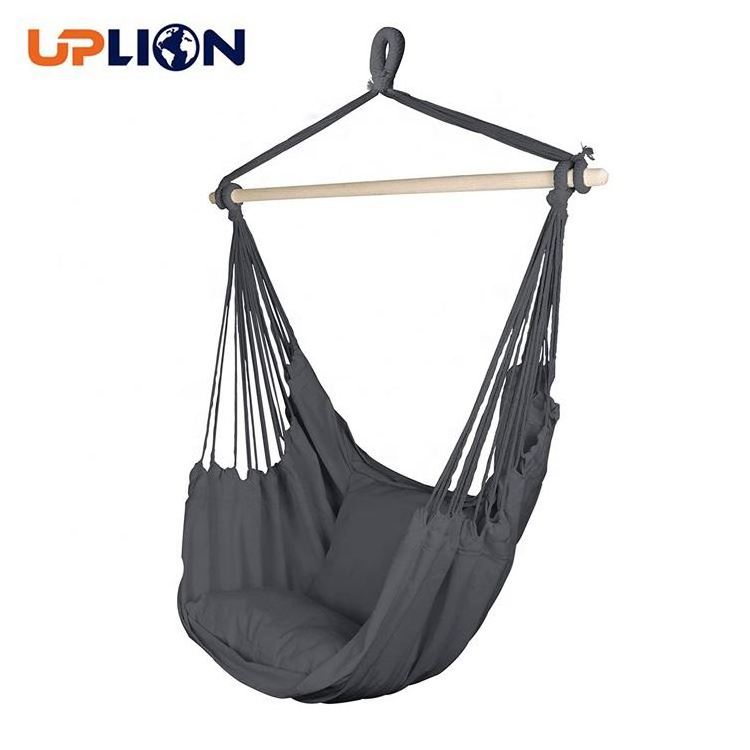 Uplion Hanging Hammock Chair Seat Cushions Included, Indoor Outdoor Single Seat Swing Chair