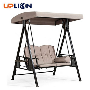 Uplion Indoor Outdoor Patio Porch Swing Canopy Chair With Weather Resistant Adjustable Tilt Canopy, Cushions And Pillow Included