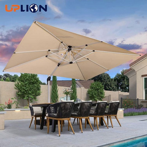 Uplion 10' X 13' Outdoor Rectangle Large Cantilever Umbrella Garden Windproof Offset Heavy Duty Umbrella Patio Sun Umbrella