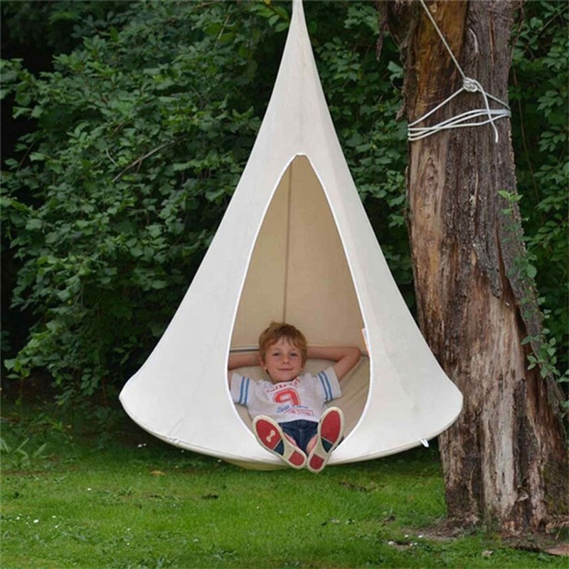 Uplion Outdoor large space tree hanging tent inflatable hanging basket camping double butterfly portable hammock hanging chair