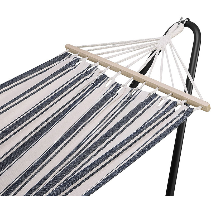 Uplion Outdoor Handmade Hammocks Cotton Camping Hammock With Wood and Stand Hanging Hammock