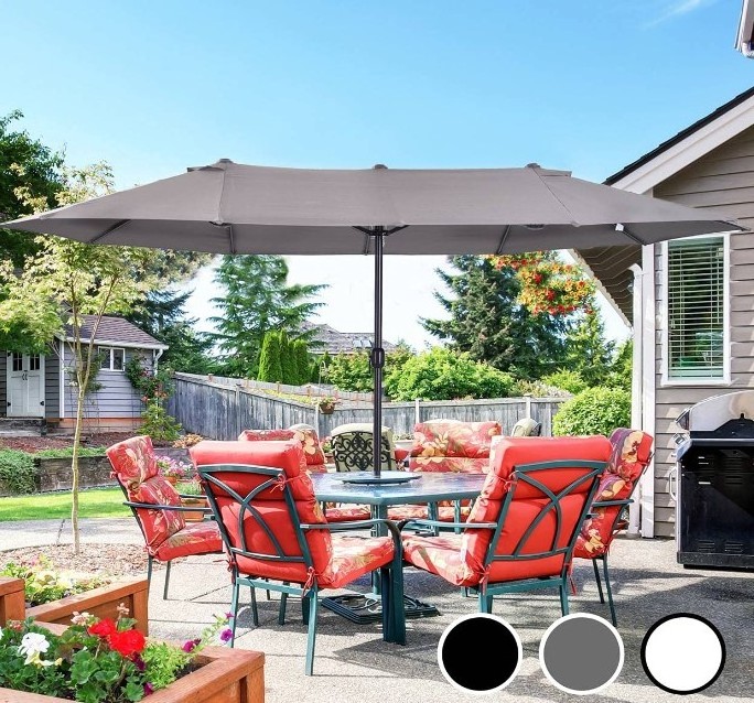 Uplion Double Sided Parasols Backyard Canopy with Optional Parasol Cover Parasol Umbrella Base Weights