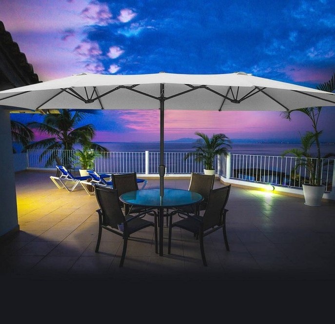 Uplion Double Sided Parasols Backyard Canopy with Optional Parasol Cover Parasol Umbrella Base Weights