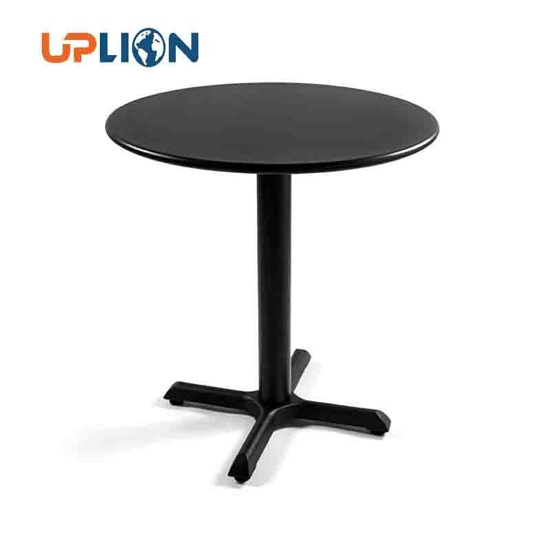 Uplion Modern Bar Pub Cafe Shop Furniture Round Black Steel Outdoor Bistro Coffee Table