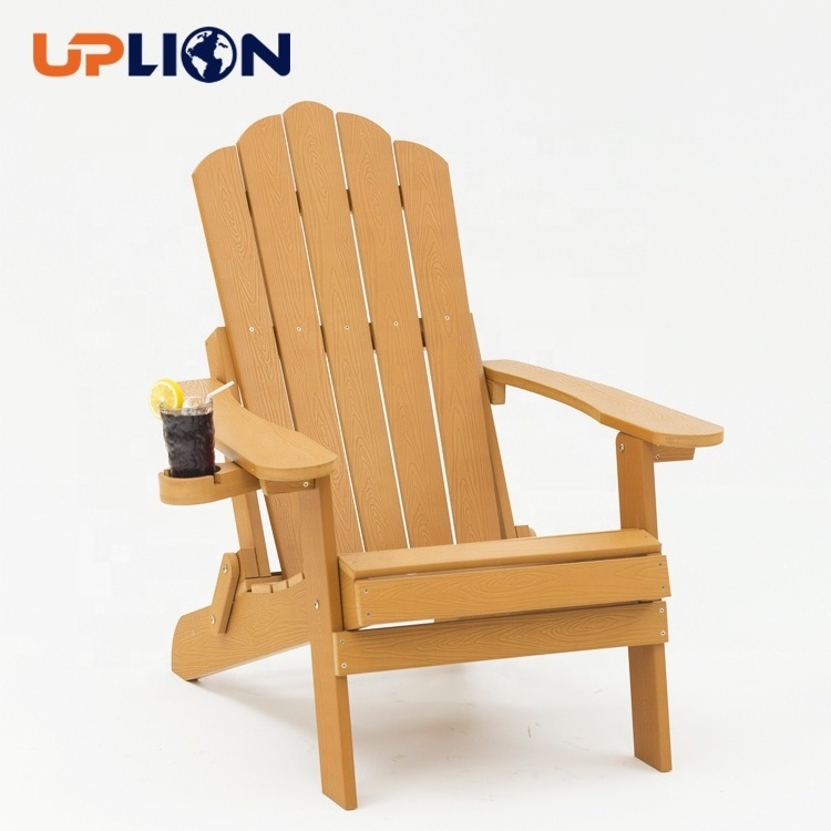 Uplion Patio Lawn Outdoor Weather Resistant Garden, Backyard deck plastic wood Folding Adirondack Chair