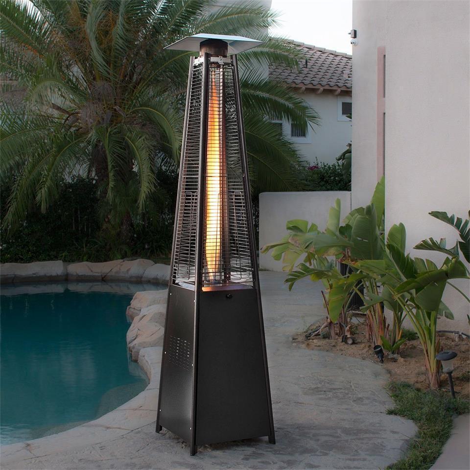 Uplion Outdoor Gas Heater With Wheels Propane  Big Power Pyramid Safety Patio Gas Heater