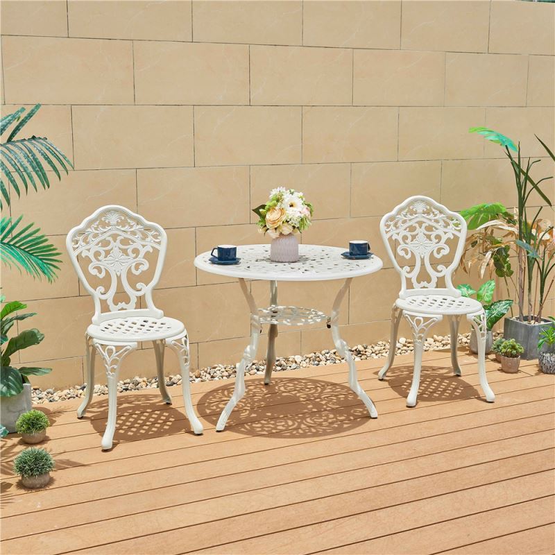 Uplion Modern Furniture Cast Aluminum Chair Outdoor Restaurant Dining Chair Patio Chairs