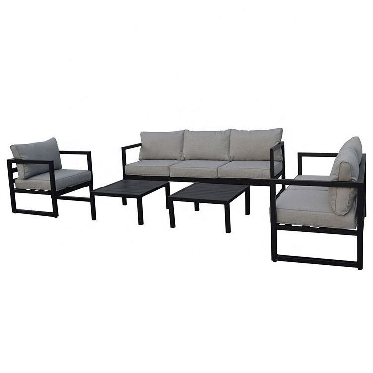 Uplion 5pcs Metal Aluminium Garden Furniture Outdoor With Cushion