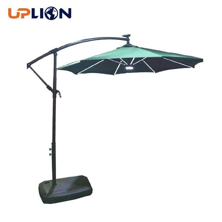 Uplion Top Solar Panel Outdoor Garden Led Umbrella