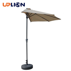 Uplion 9ft Sun Shade Outdoor Half Round Patio parasol Garden Bistro Wall Balcony Umbrella