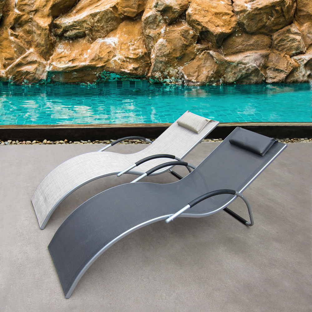 Uplion Outdoor Swimming Pool Chair Sunbed Lounger