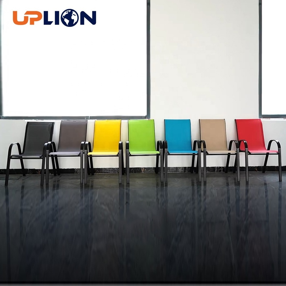 Uplion Popular furniture garden hot sale knock down metal frame dining chairs