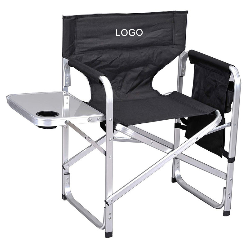 Uplion Oversize Padded Seat With Side Table And Pocket Camping Chair Heavy Duty Folding Director Chair