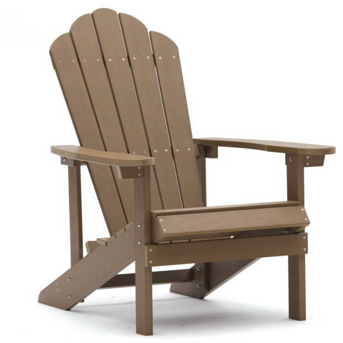 Uplion Kd Garden Chair With Cup Holder All-Weather Adirondack Chair For Fire Pit Side & Outdoor Garden Chair