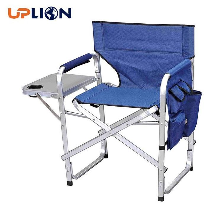 Uplion Oversize Padded Seat With Side Table And Pocket Camping Chair Heavy Duty Folding Director Chair