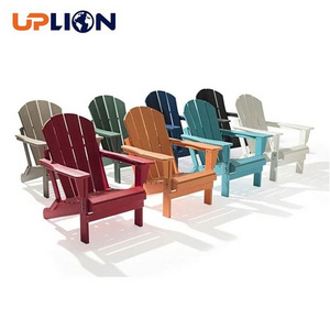 Uplion Wholesale Plastic Wood Waterproof Outdoor Garden  Beach Classic Folding Patio  Adirondack Chairs