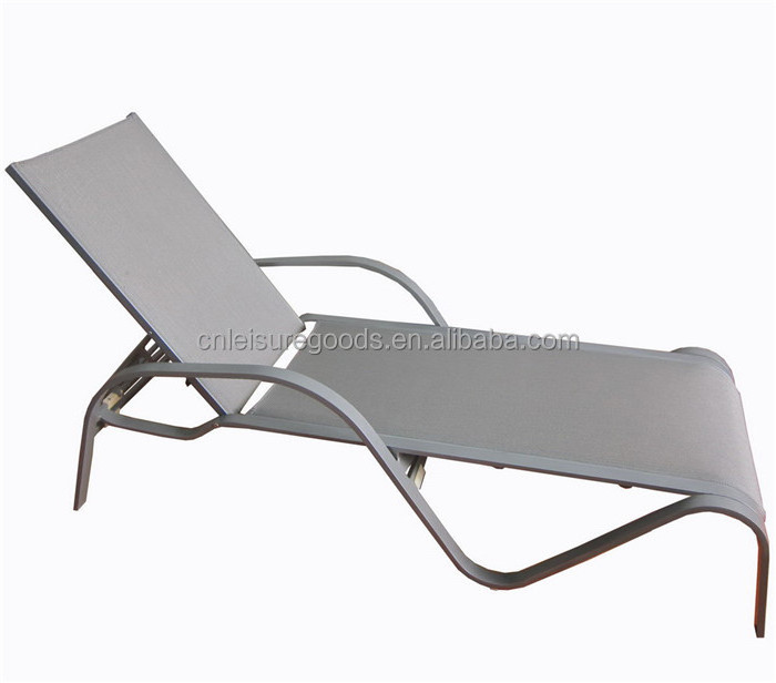 Uplion Modern Outdoor Furniture Aluminum Sling Reclining Pool Sunbed Beach Sun Lounger