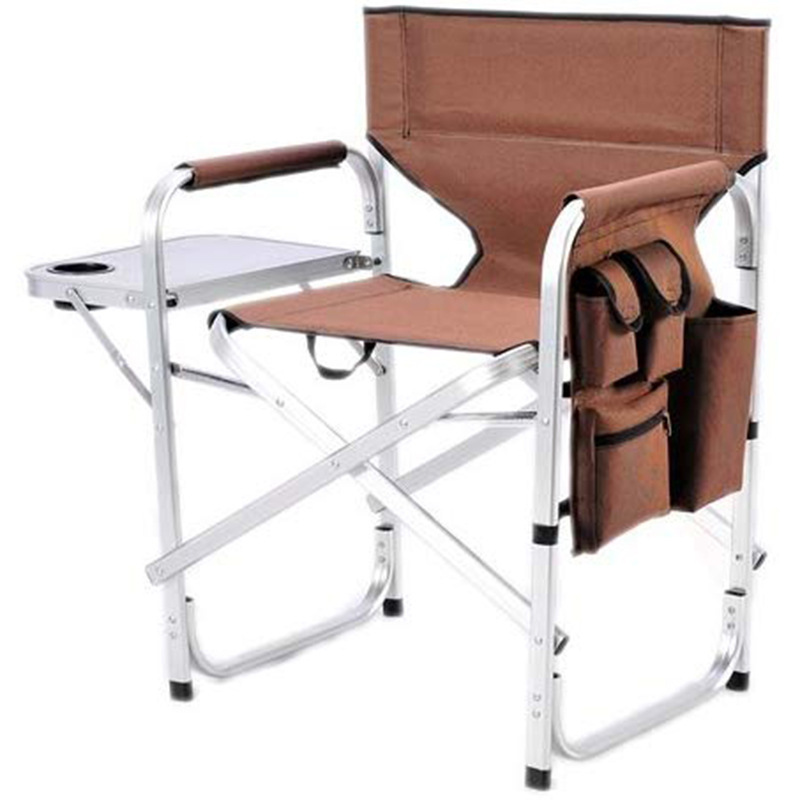 Uplion Oversize Padded Seat With Side Table And Pocket Camping Chair Heavy Duty Folding Director Chair