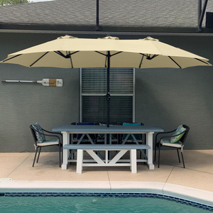 Uplion 15ft Patio Umbrella Double-Sided Outdoor Market Umbrella Garden Parasol