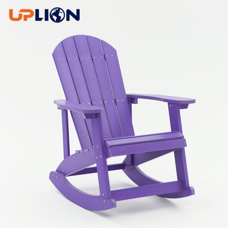 Uplion modern Patio Garden outdoor Fire Pit Plastic Wood Rocking Adirondack Chair