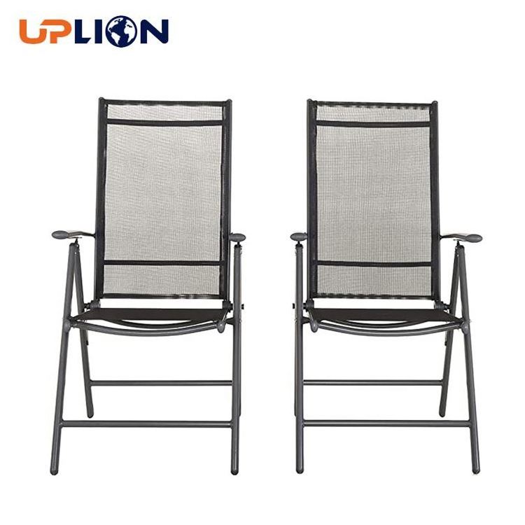 Uplion 7-Position Aluminum Chairs Wholesale Outdoor Adjust Folding Garden Dining Chairs