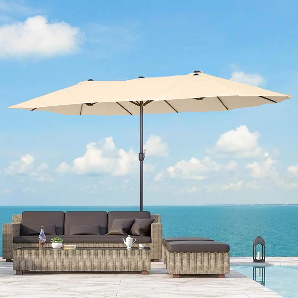 Uplion High Quality Waterproof Umbrella Cantilever Parasol Patio Cantilever banana Big Roma Outdoor Double Umbrella