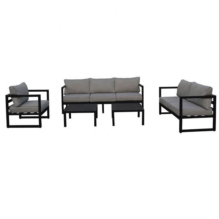 Uplion 5pcs Metal Aluminium Garden Furniture Outdoor With Cushion