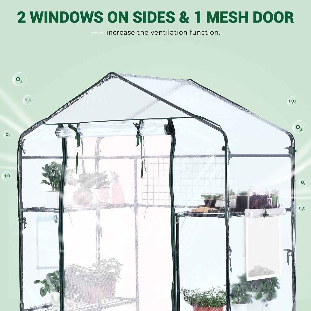 Uplion Plastic Outdoor Agricultural Green House Mini Multi-Function Patio Garden Greenhouse